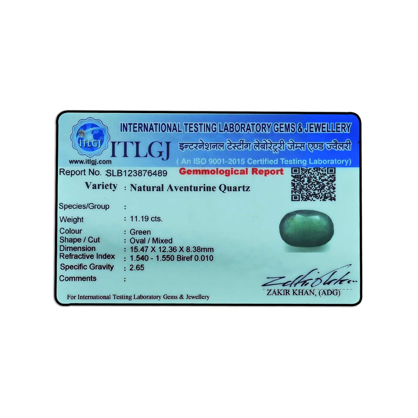 Green Aventurine 11.19 Carat