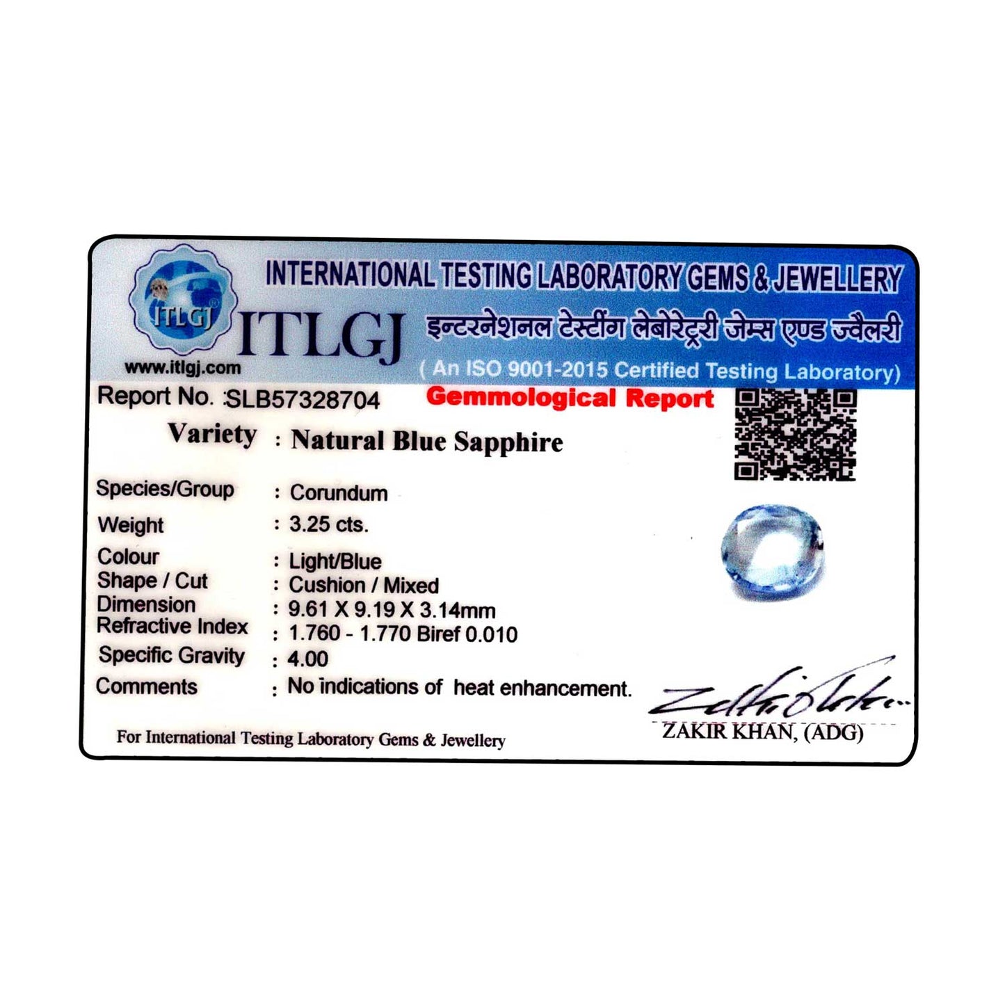 Blue Sapphire (Neelam) - 3.25 Carat