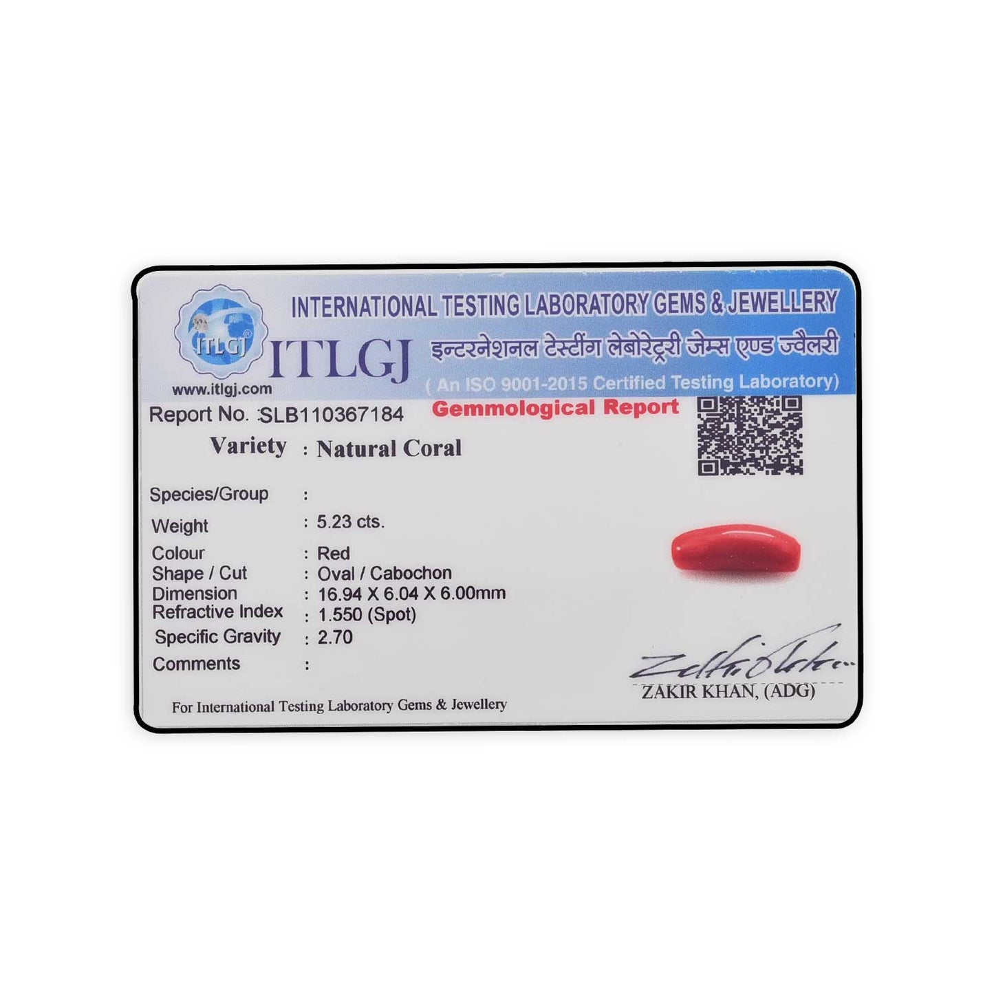 Red Coral (Moonga) - 5.23 Carat