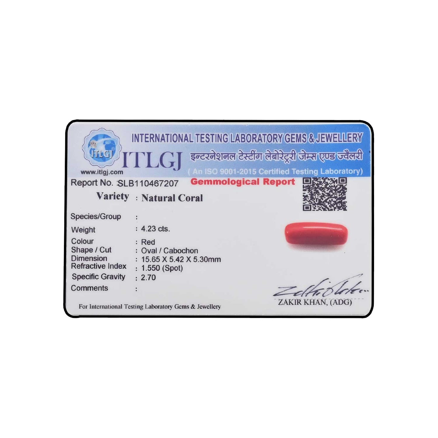 Red Coral (Moonga) - 4.23 Carat