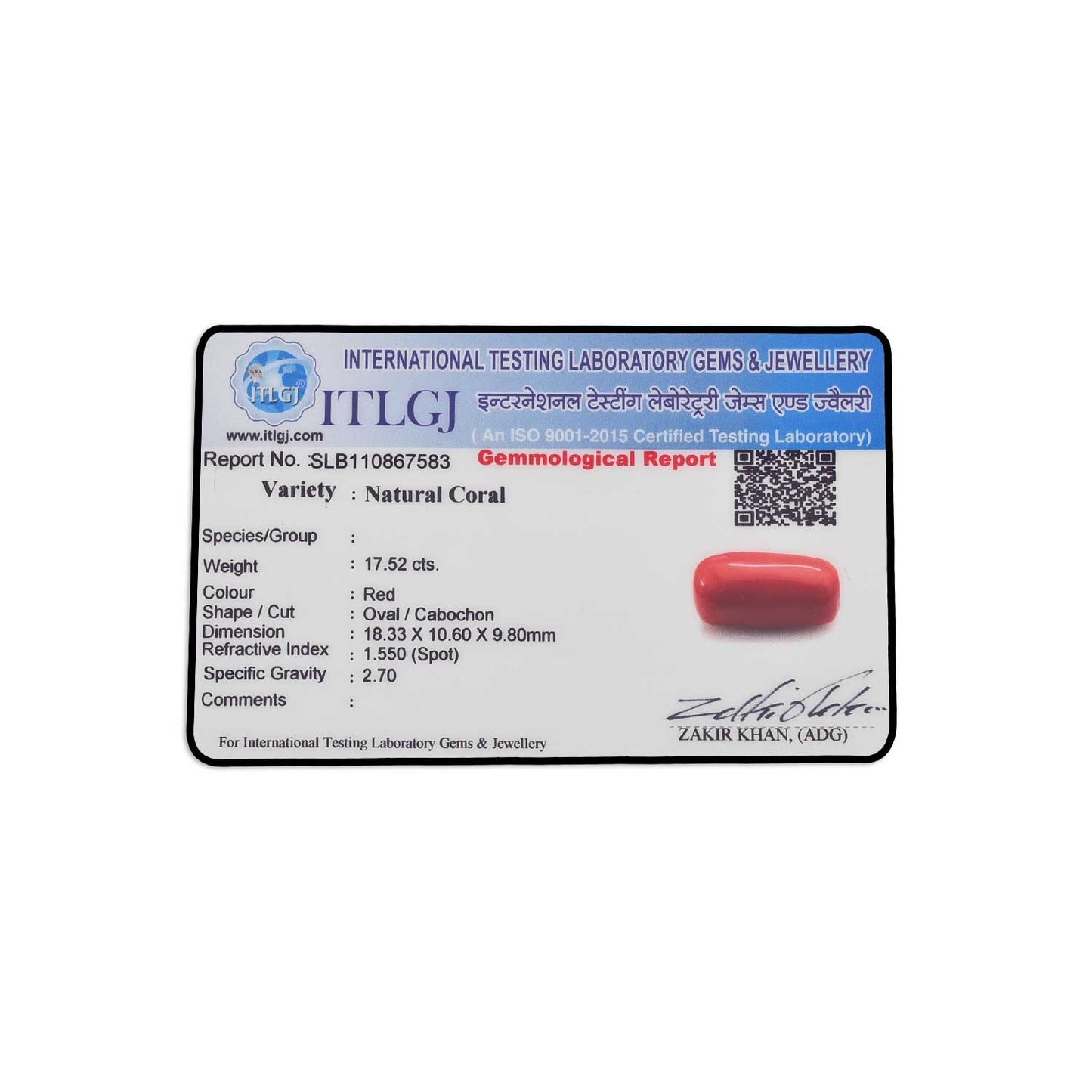 Red Coral (Moonga) - 17.52 Carat