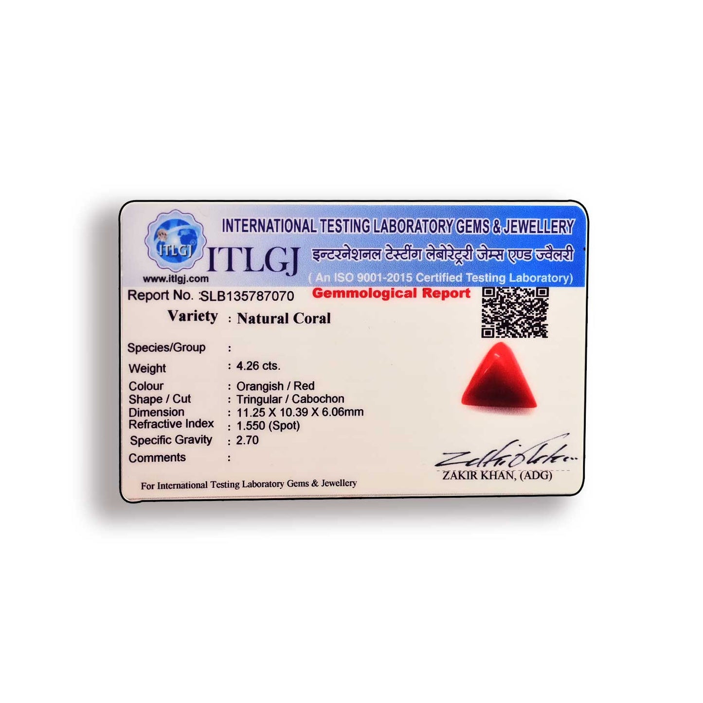 Red Coral (Moonga) Carat 4.26