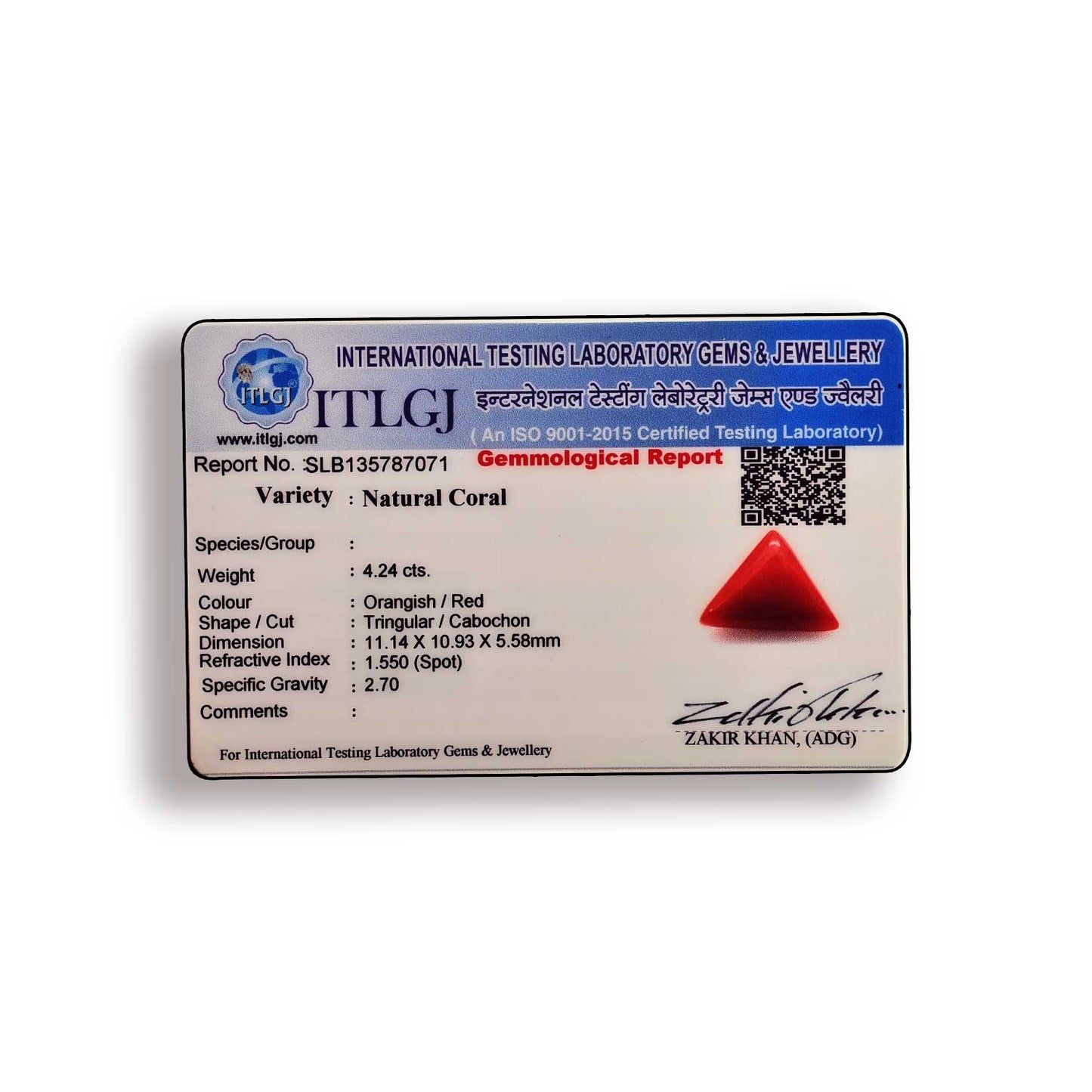 Red Coral (Moonga) Carat 4.24