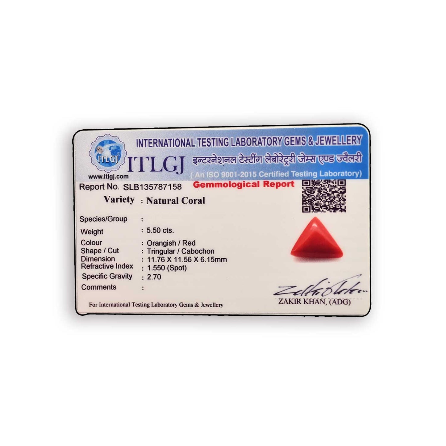 Red Coral (Moonga) Carat 5.5