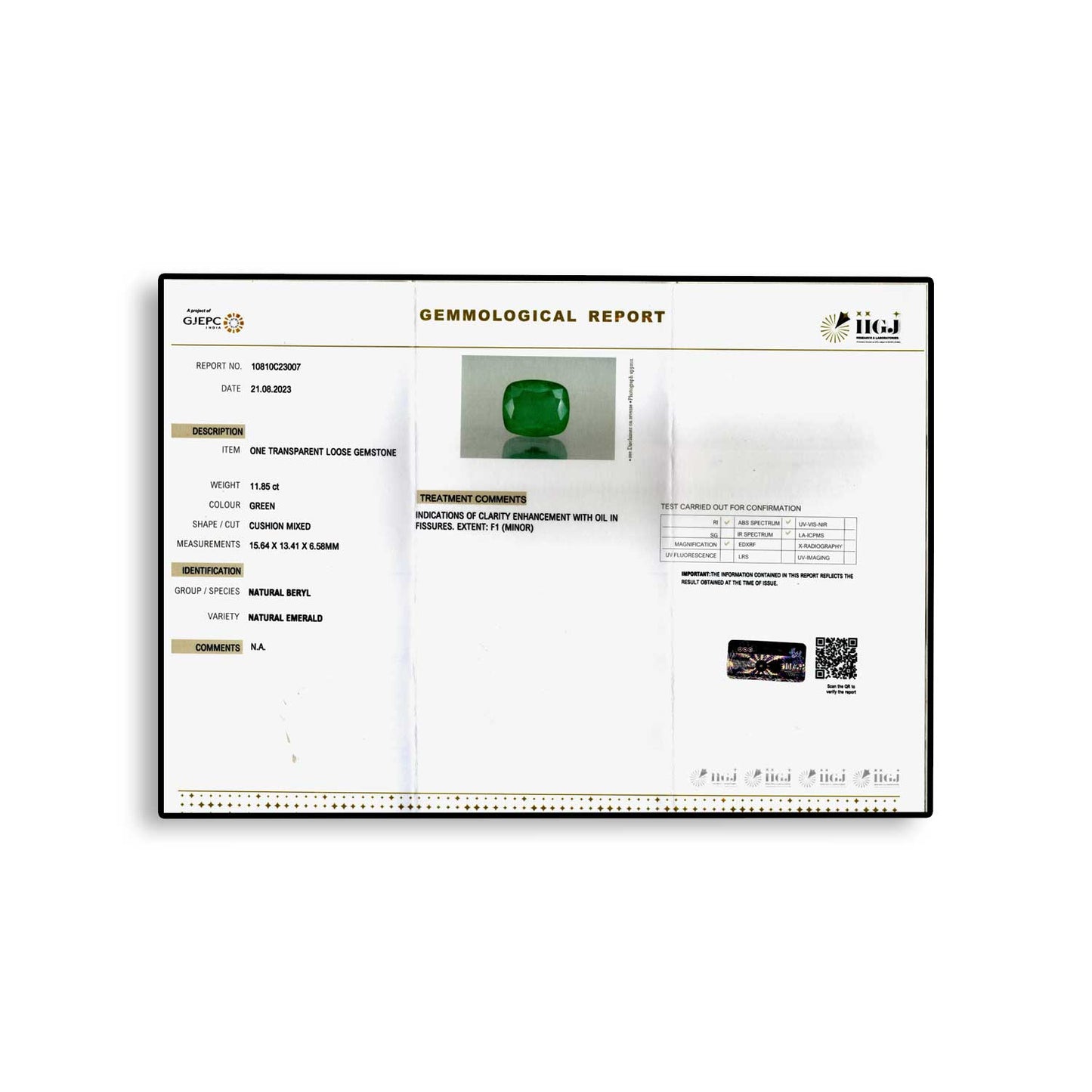 Zambian Emerald (Panna) - 11.85 Carat