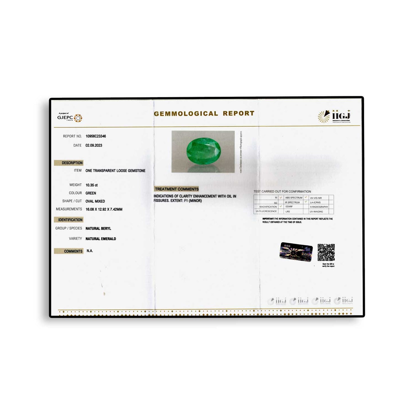 Zambian Emerald (Panna) - 10.35 Carat