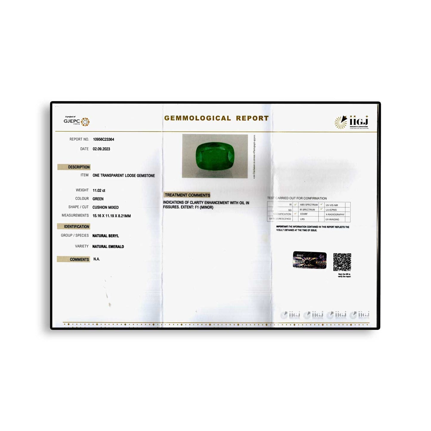 Zambian Emerald (Panna) - 11.02 Carat