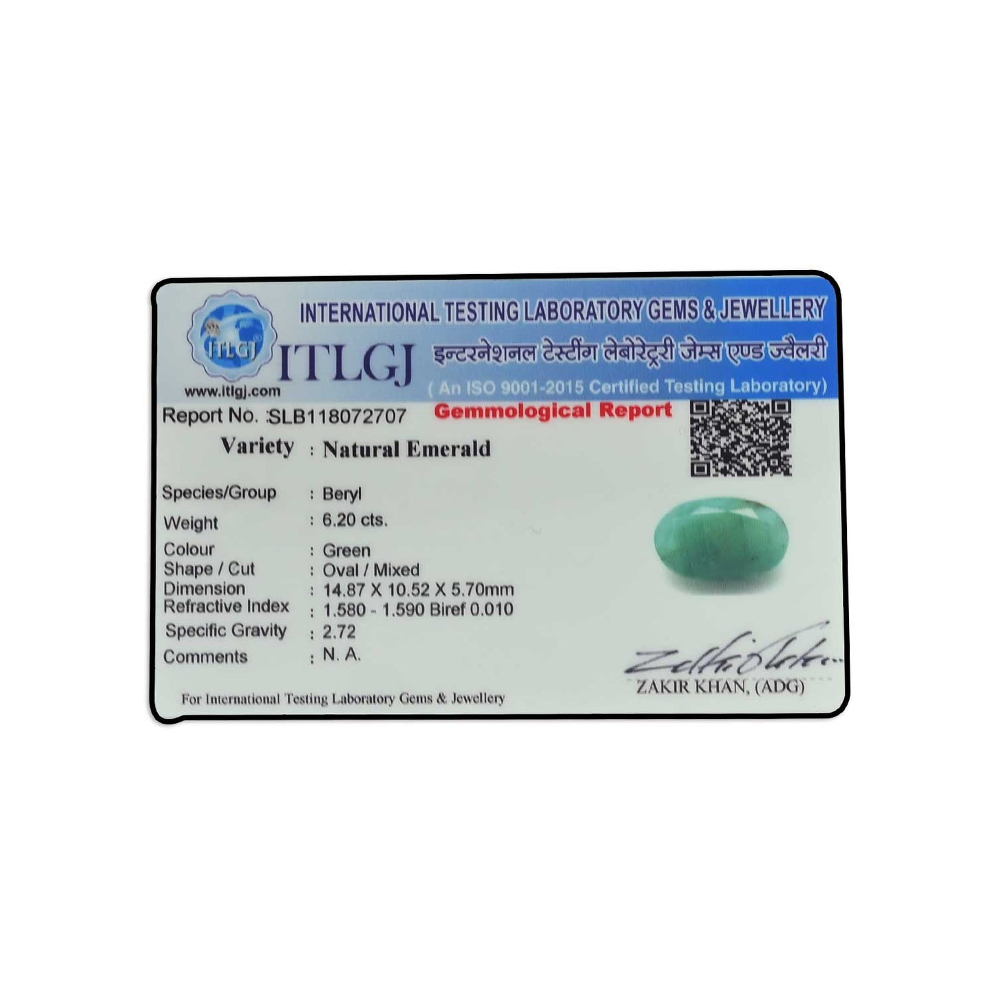 Brazil Emerald (Panna) - 6.2 Carat