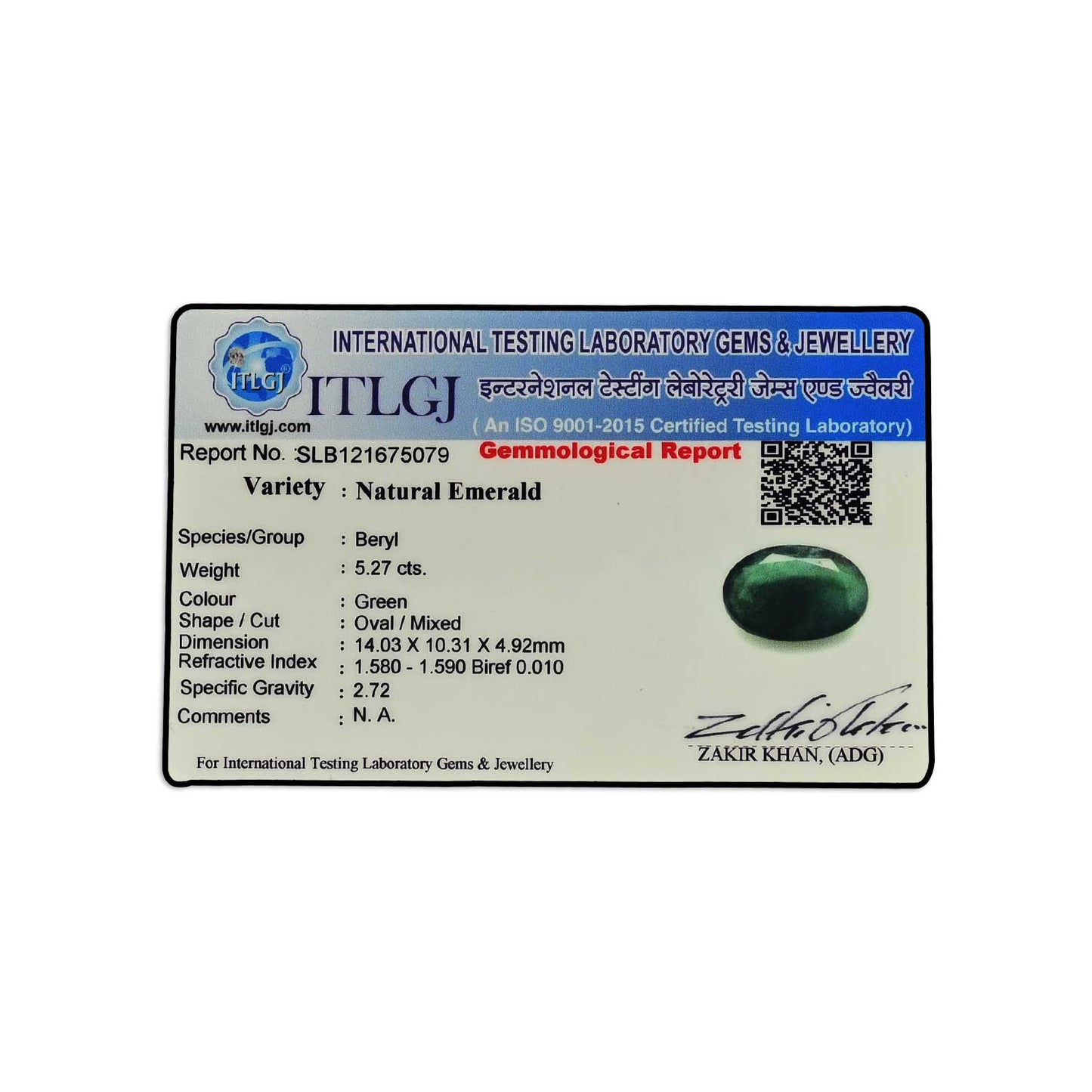 Brazil Emerald (Panna) - 5.27 Carat