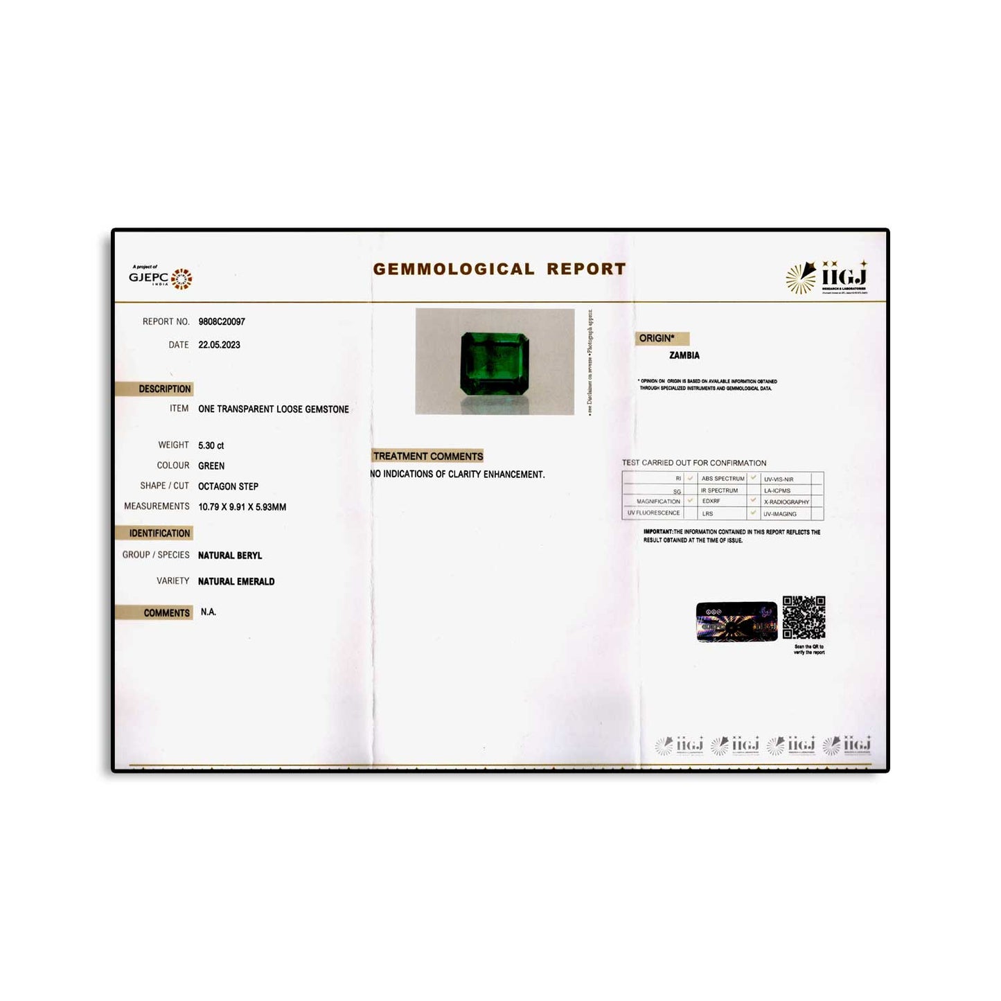 Zambian Emerald (Panna) 5.30 Carat