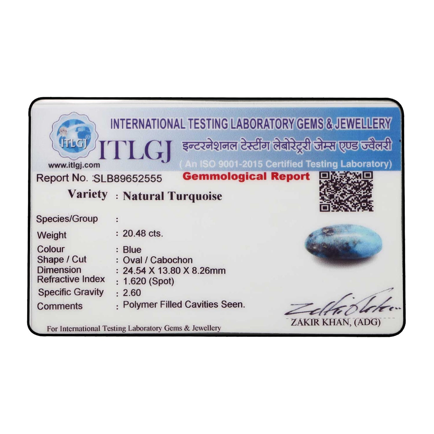 Irani Turquoise (Firoza) 20.48 Carat