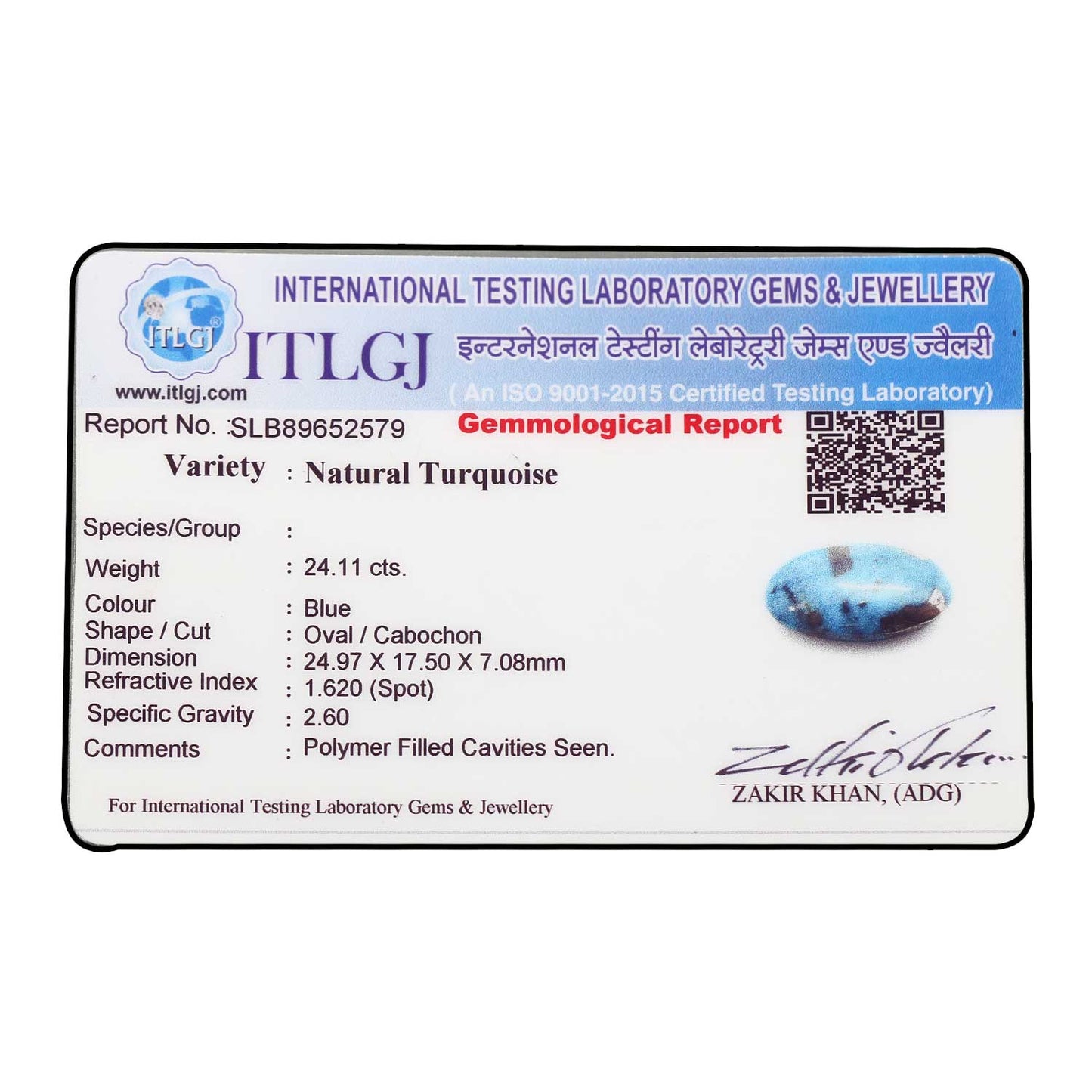 Irani Turquoise (Firoza) 24.11 Carat