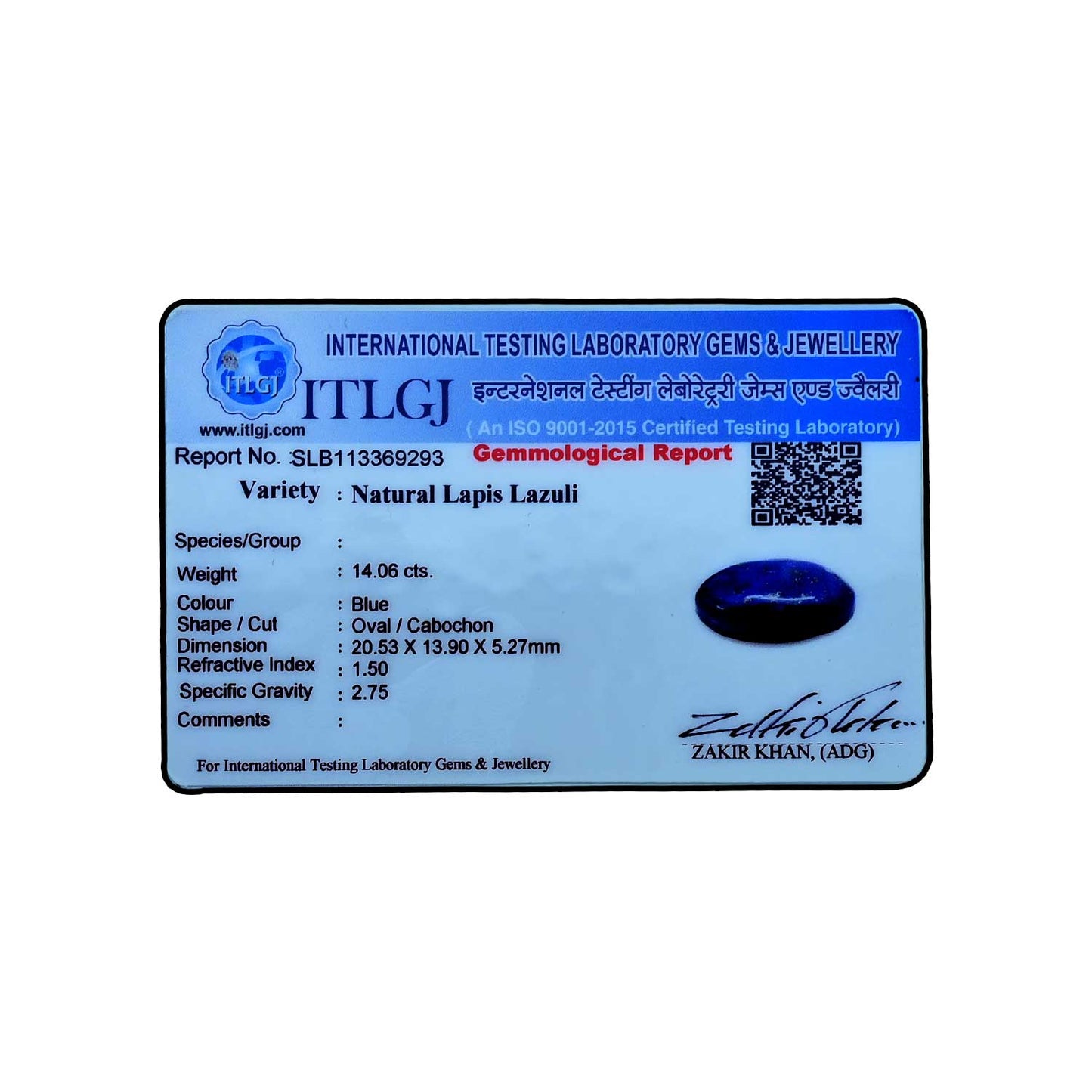 Lapis Lazuli 14.06 Carat