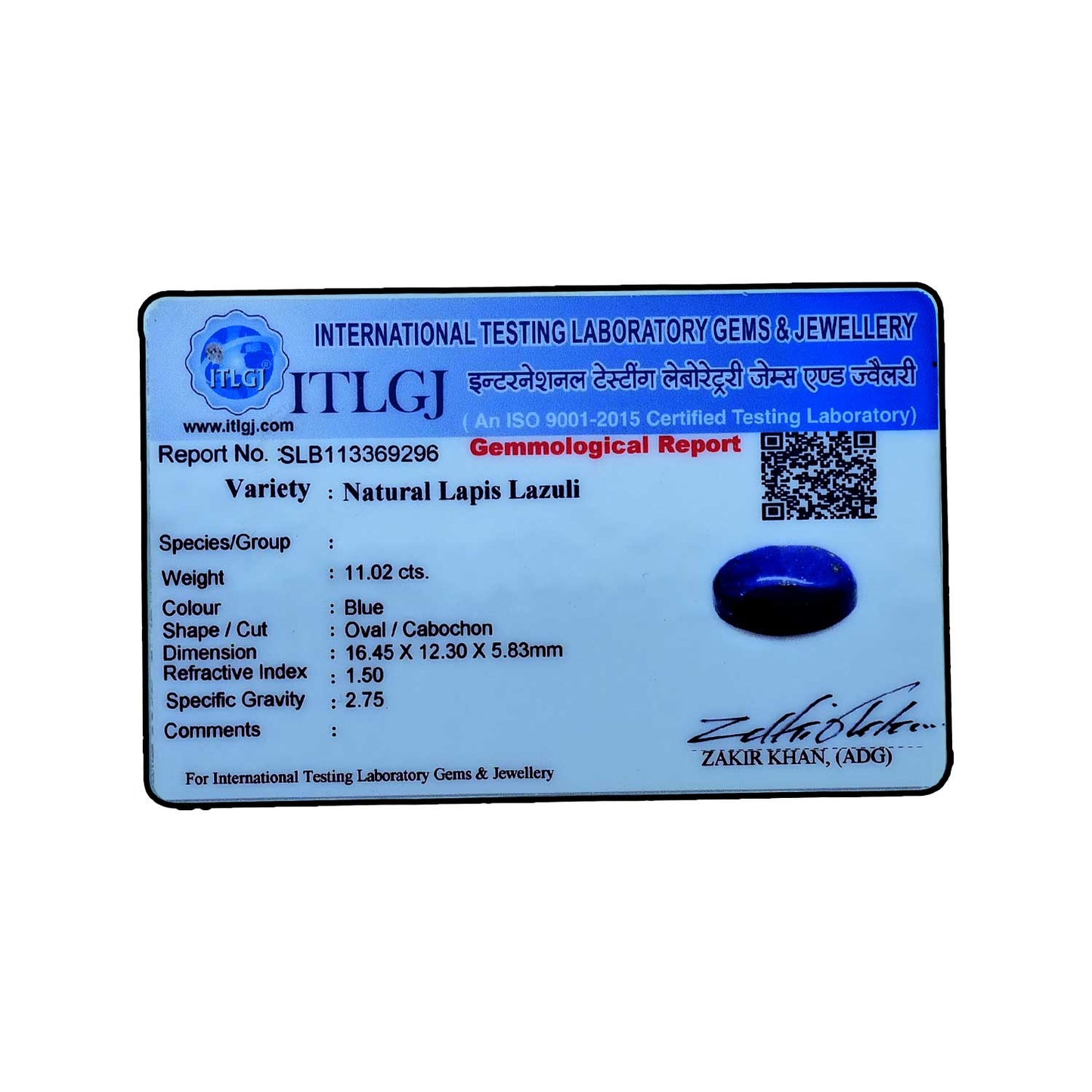Lapis Lazuli 11.02 Carat