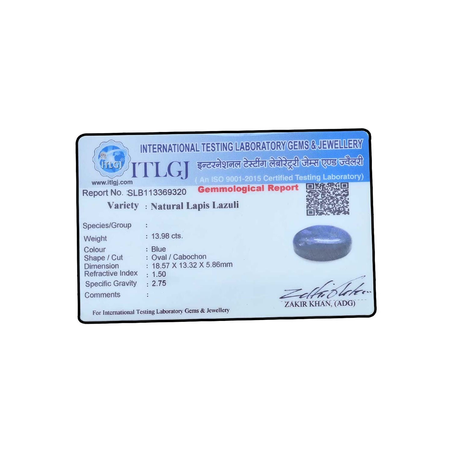 Lapis Lazuli 13.98 Carat
