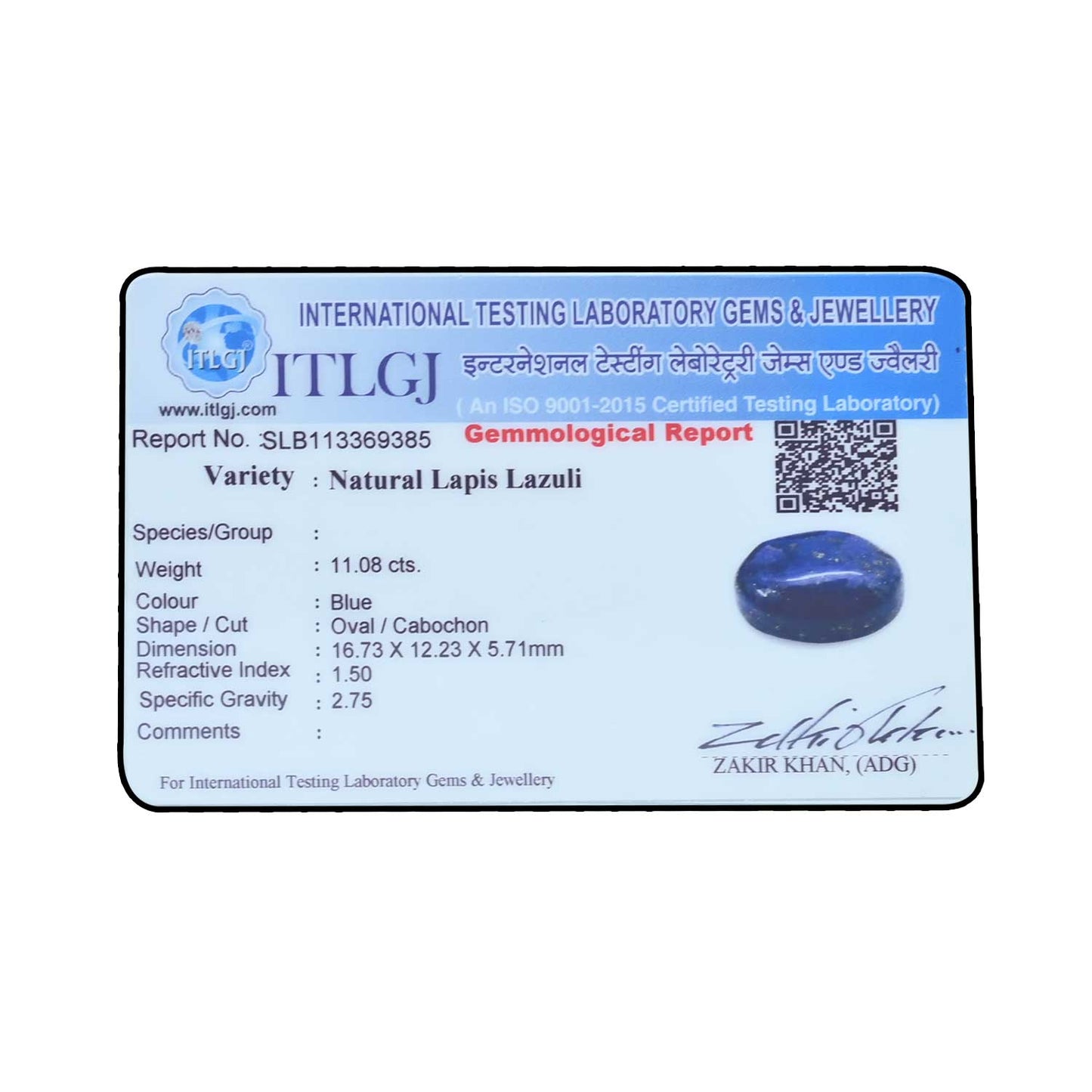 Lapis Lazuli 11.08 Carat