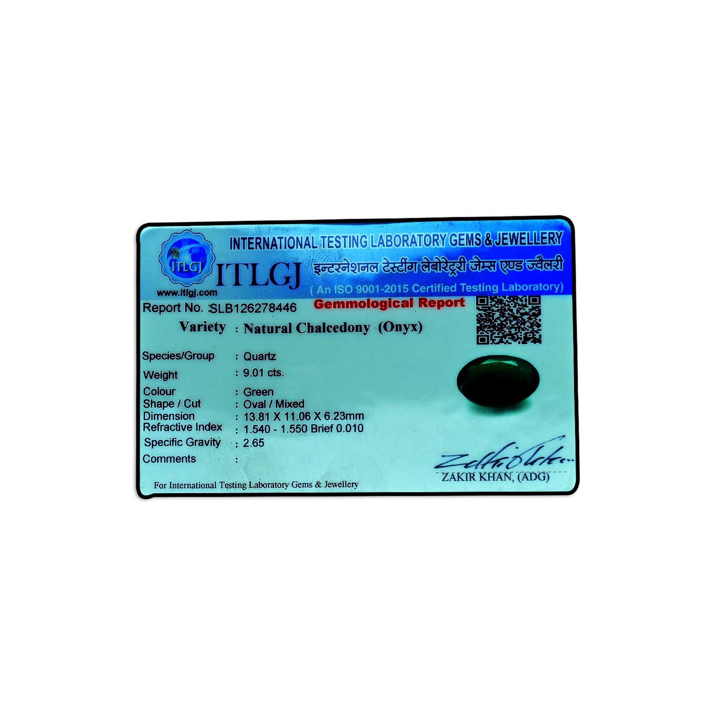Green Onyx 9.01 Carat