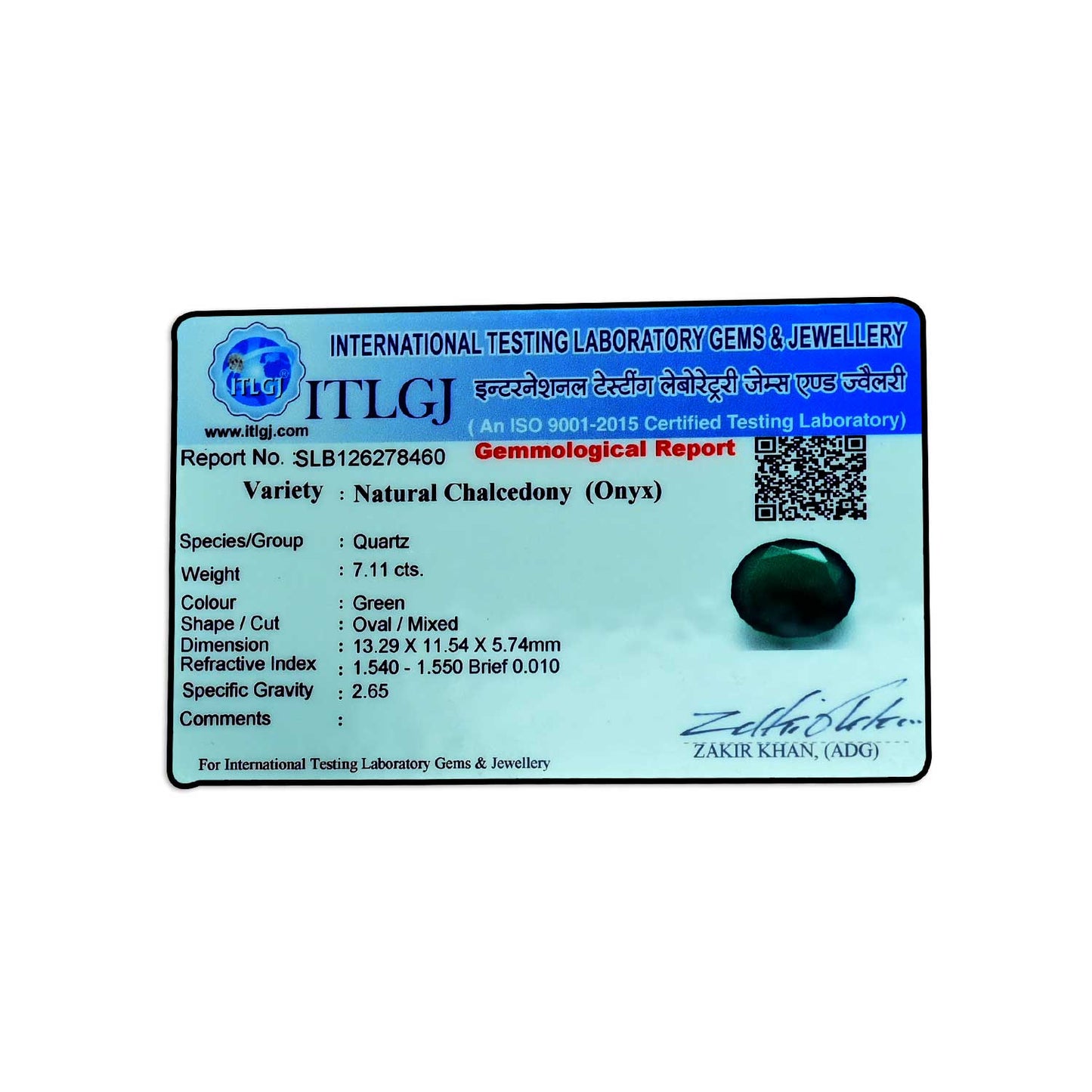 Green Onyx 7.11 Carat