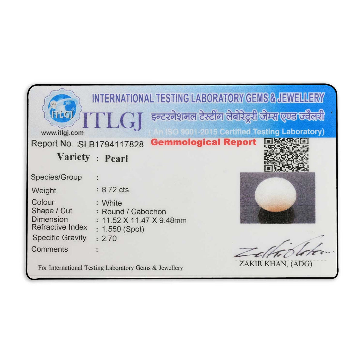 Fresh Water Pearl (Moti) 8.72 Carat