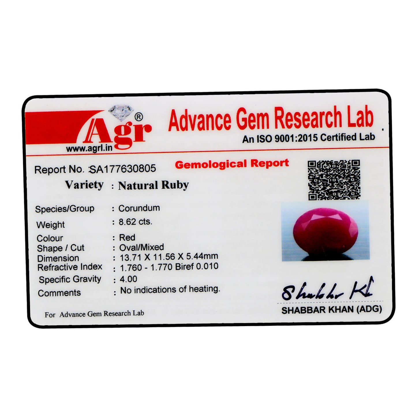 Ruby - 8.62 Carat