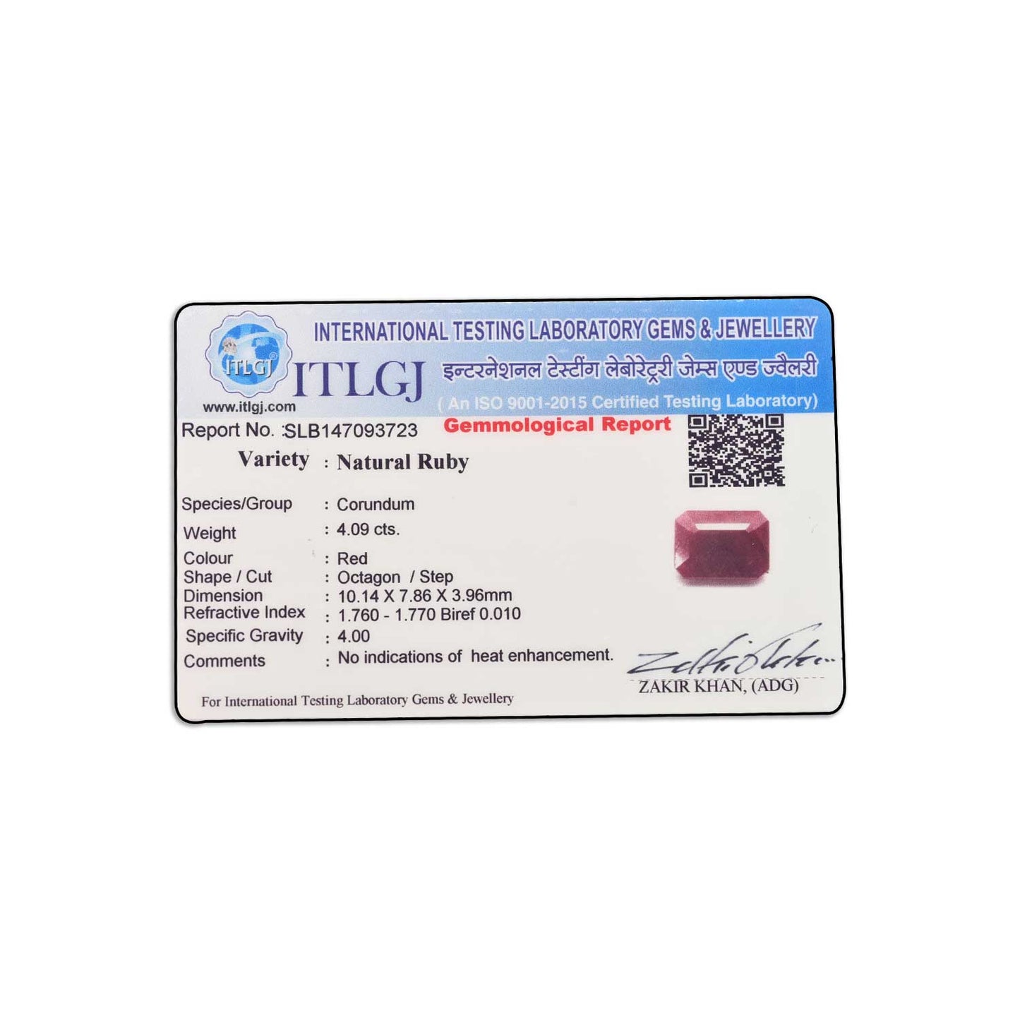 Ruby 4.09 Carat