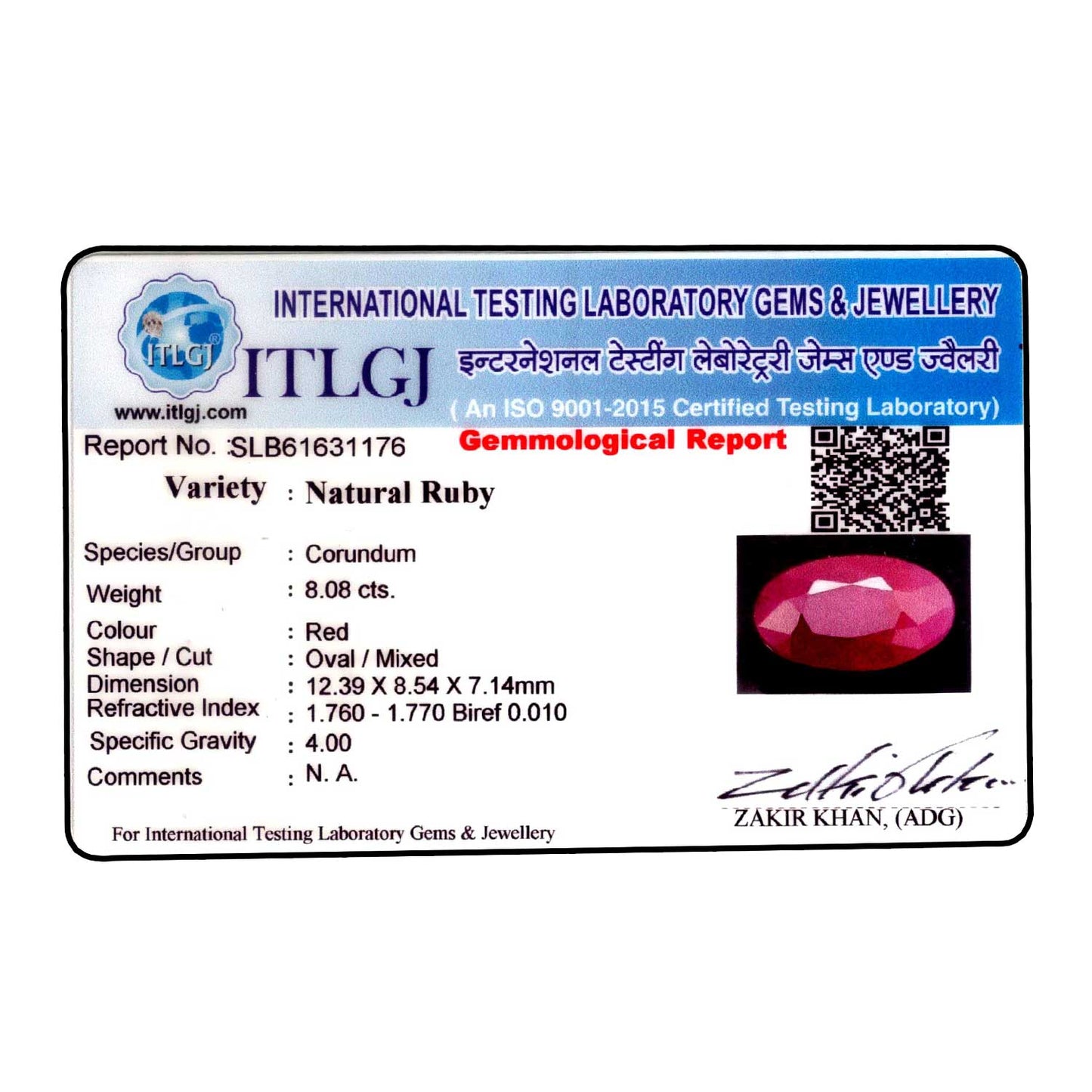 Ruby - 8.08 Carat