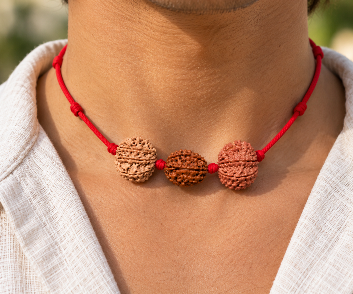 Bhairav Shakti Kavach - 3, 8 & 9 Mukhi Rudraksha