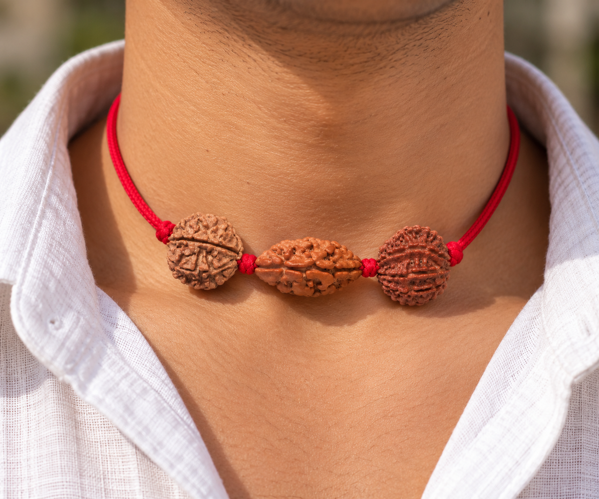 Maha Durga Kavach - 2, 9 & 7 Mukhi Rudraksha
