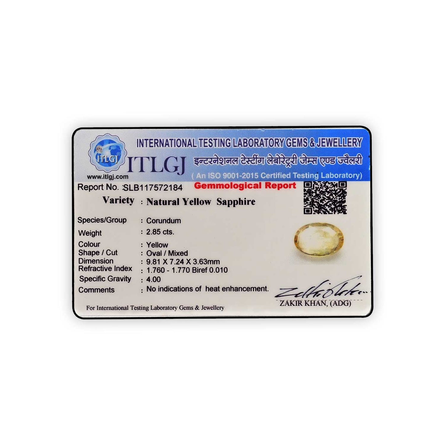 Ceylon Yellow Sapphire - 2.85 Carat