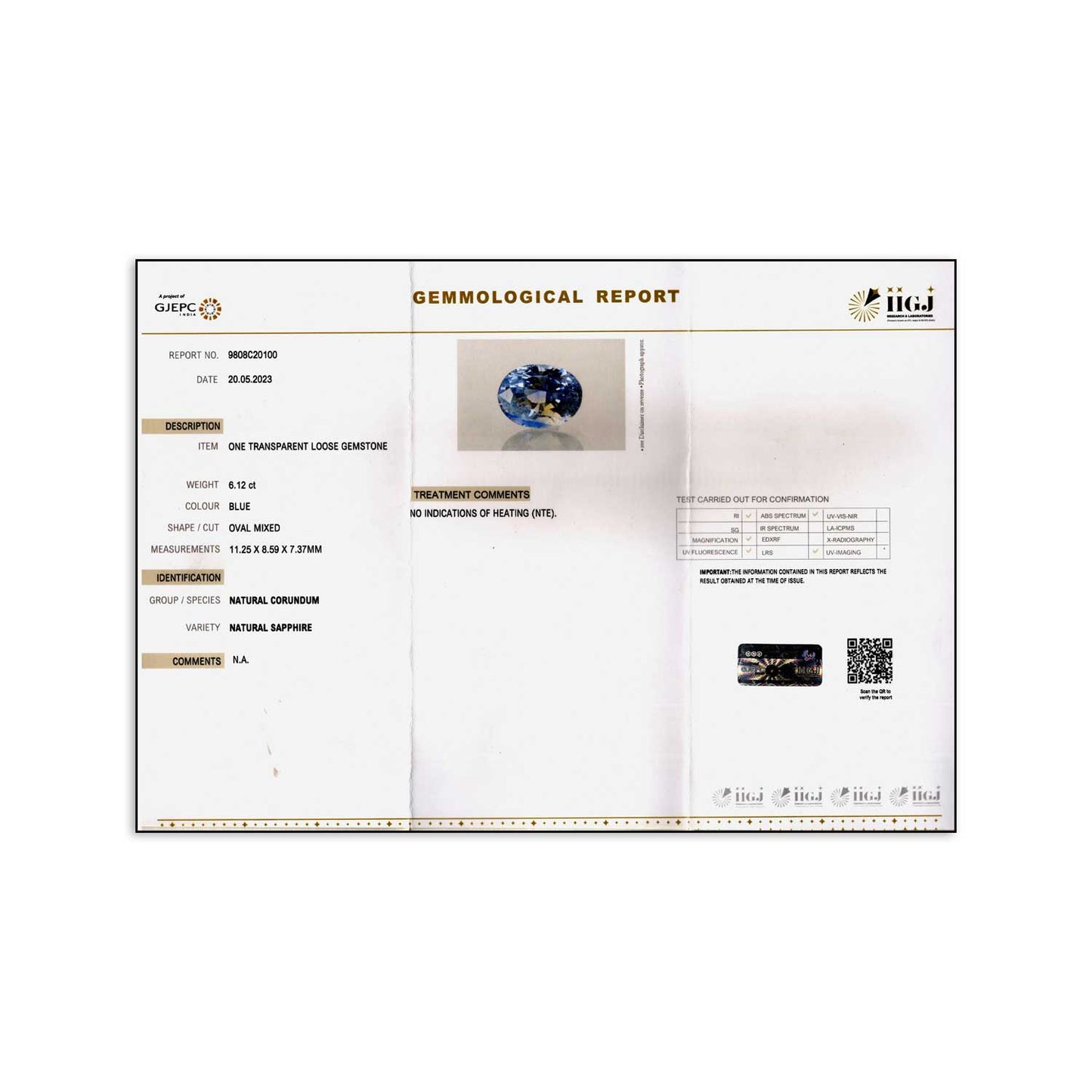Pitambari Sapphire (Bi Colour) 6.12 Carat