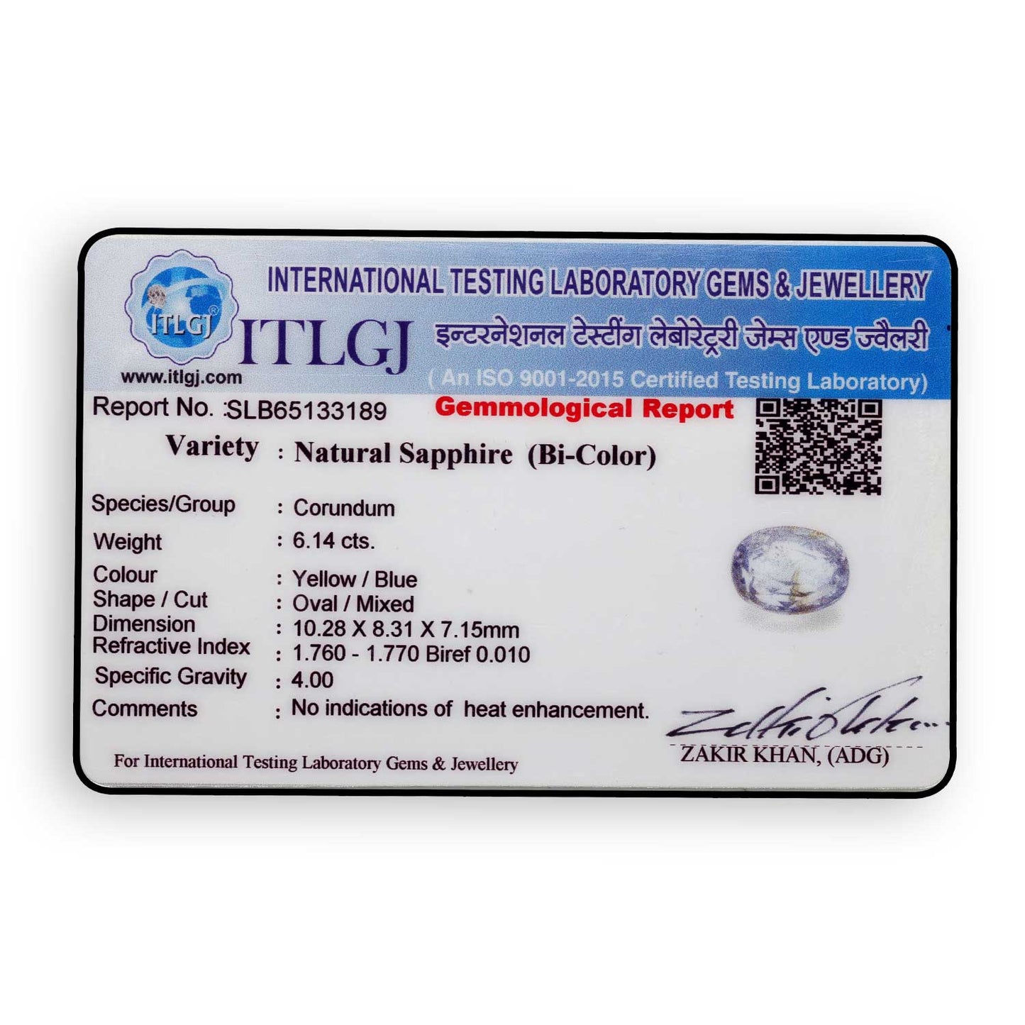 Pitambari Sapphire (Bi Colour) 6.14 Carat