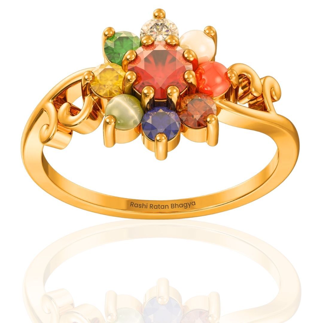 Floral Cluster Navratna Women's Ring