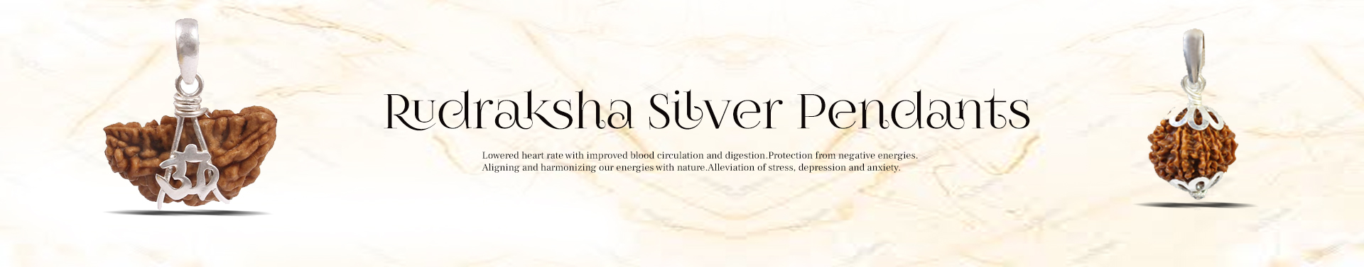 Rudraksha Silver Pendants