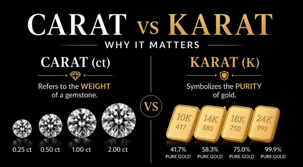 Difference Carat vs Karat 