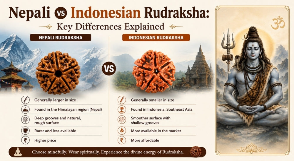 Nepali vs Indonesian Rudraksha: Key Differences Explained