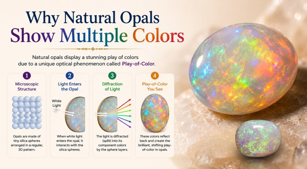 Why Natural Opals Show Multiple Colors