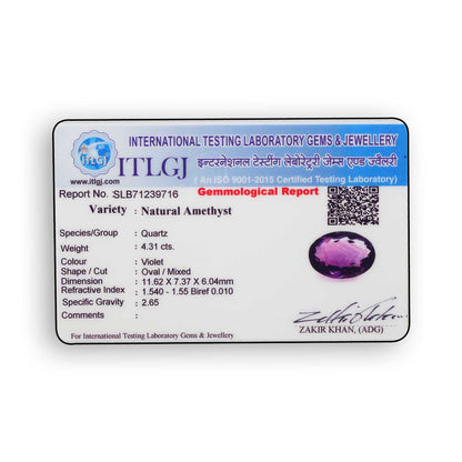 Amethyst (Jamunia) 4.31 Carat