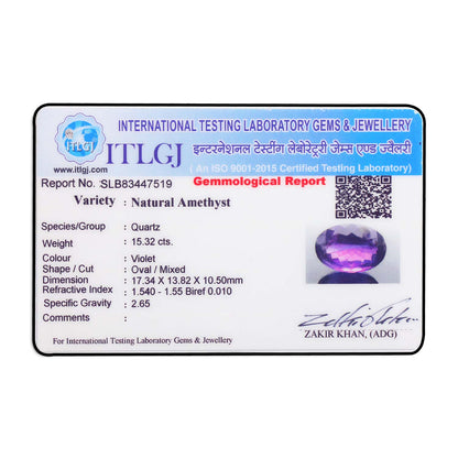 Amethyst (Jamunia) 15.32 Carat