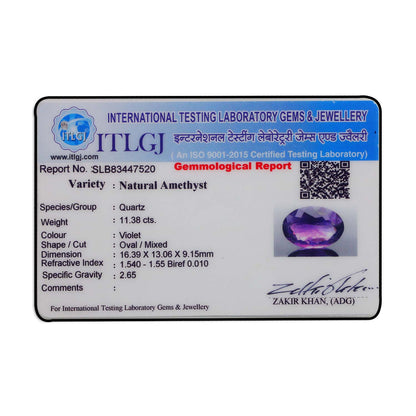 Amethyst (Jamunia) 11.38 Carat