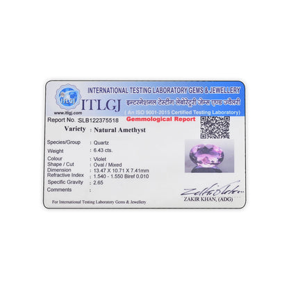 Amethyst (Jamunia) 6.43 Carat