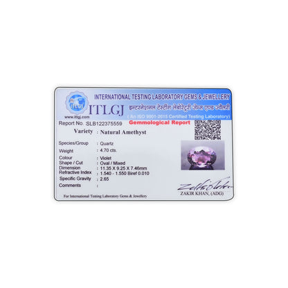 Amethyst (Jamunia) 4.7 Carat