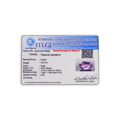 Amethyst (Jamunia) 5.26 Carat