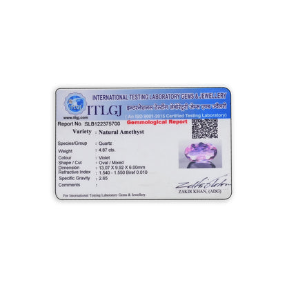 Amethyst (Jamunia) 4.87 Carat