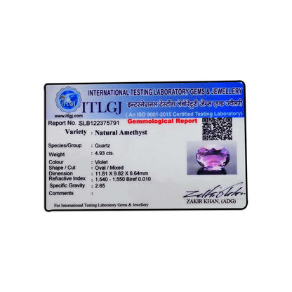 Amethyst (Jamunia) 4.93 Carat