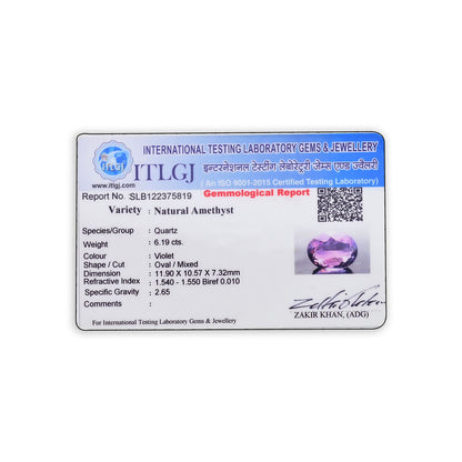 Amethyst (Jamunia) 6.19 Carat