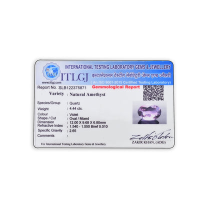 Amethyst (Jamunia) 4.44 Carat