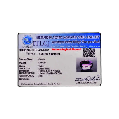 Amethyst (Jamunia) 4.89 Carat