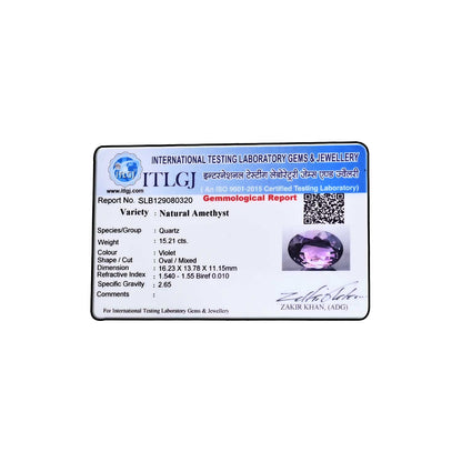 Amethyst (Jamunia) 15.21 Carat