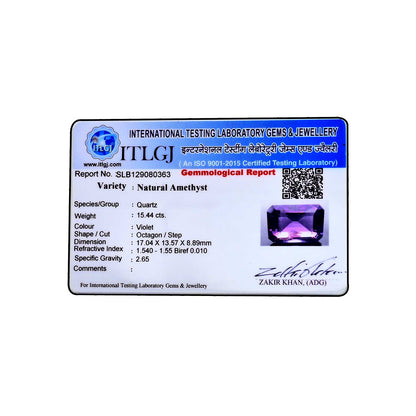 Amethyst (Jamunia) 15.44 Carat