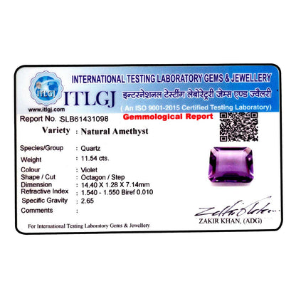 Amethyst (Jamunia) 11.54 Carat